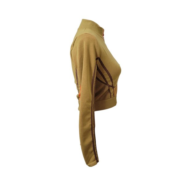 Fabletics Unsized Opal Seamless Half Zip Top in Warm Olive/Multi - Picture 6 of 12